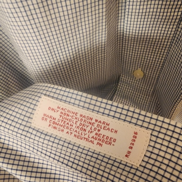 Brooks Brothers 100% Cotton Button-Down Dress Shirt Mens - Picture 4 of 5